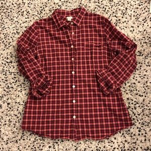 J. Crew Factory Tops - J. Crew red gingham button down shirt J. Crew Factory Tops - J. Crew red gingham button down shirt